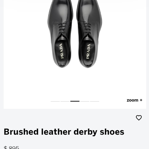 Prada Brushed leather derby shoes 9.5 - Picture 12 of 13